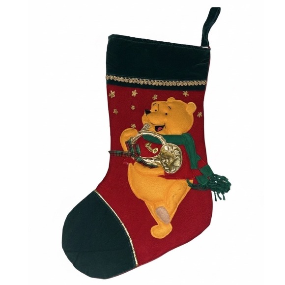 Disney Other - Disney‎ Winnie The Pooh Christmas Stocking Horn Holiday Decor Collectible 1990s